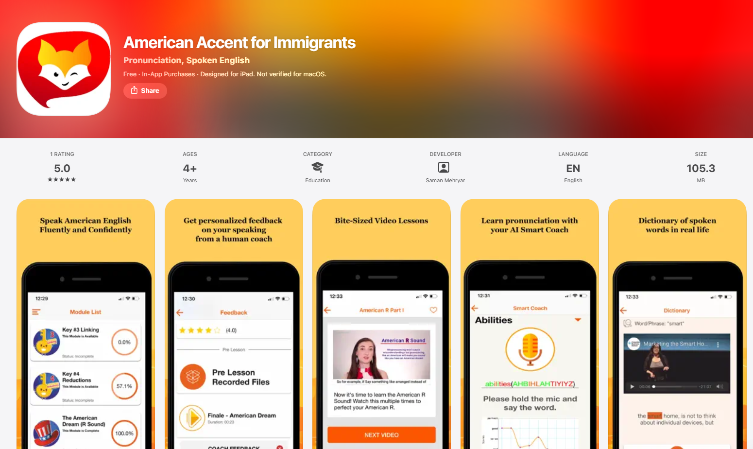 ChatterFox — AI Pronunciation Coach